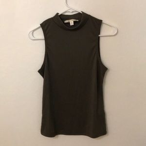 High neck sleeveless tank